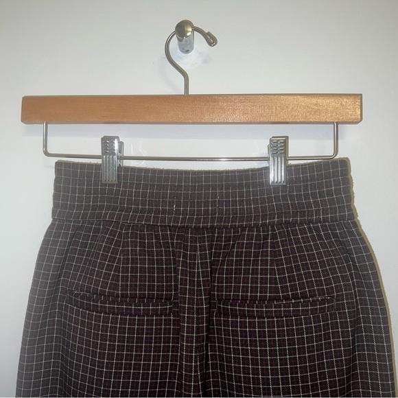 🍯 UO Plaid Purple Pleated Trousers • high-waisted • cropped • purple multi - Picture 3 of 8